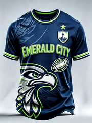 Men's Rugby Lovers Printed Short-sleeved T-shirt