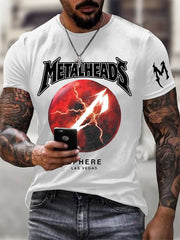 Men's Retro 2026 Metallica Sphere Music Art Metalheads Print T-Shirt