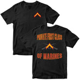 USMC "Of Marines" Rank T-Shirt - All Marine Corps Rank Insignia Available