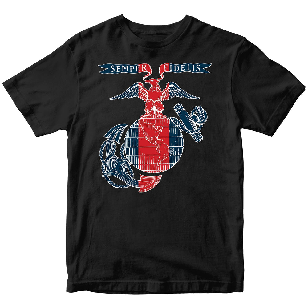Marines Blood Stripe EGA Seal T-shirt