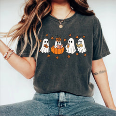 Pumpkin Ghosts Reading Book Shirt