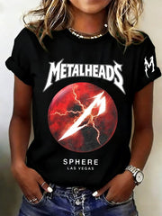 Women's 2026 Metallica Sphere Music Art Metalheads Print T-Shirt