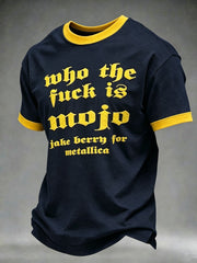 Men's Short-Sleeve T-Shirt with Music Tour Print