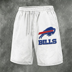 Men's Embroidered Graphic Athletic Shorts - Relaxed Fit Cotton-Blend Casual Bottoms
