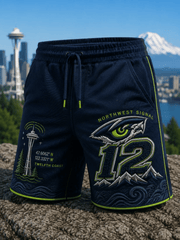 Men's Retro Football Printing Shorts