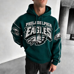 Rugby-print Hoodie