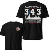 9/11 25th Anniversary Memorial Shirt — Honor 343 FDNY Heroes
