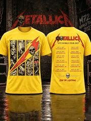 Men's Short-Sleeve T-Shirt with Music Tour Print
