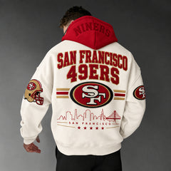 Rugby-print Hoodie