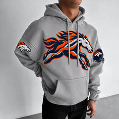 Rugby-print Hoodie