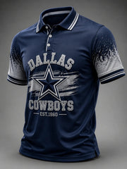 Men's Football Short-Sleeve Polo Shirt
