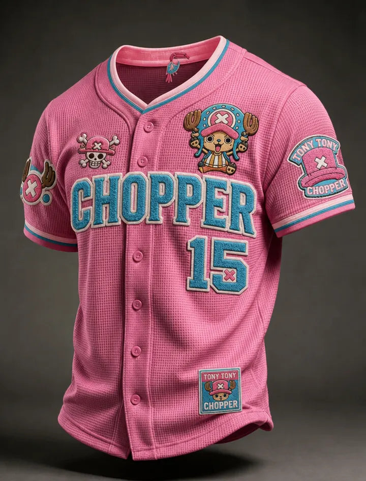 Men's Pink 15 Embroidered Baseball Jersey Shirt