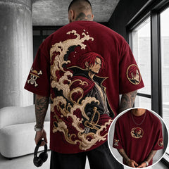 Unisex Anime-Style Retro Oversized T-Shirt