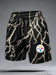 Men's Steelers Print Casual Shorts