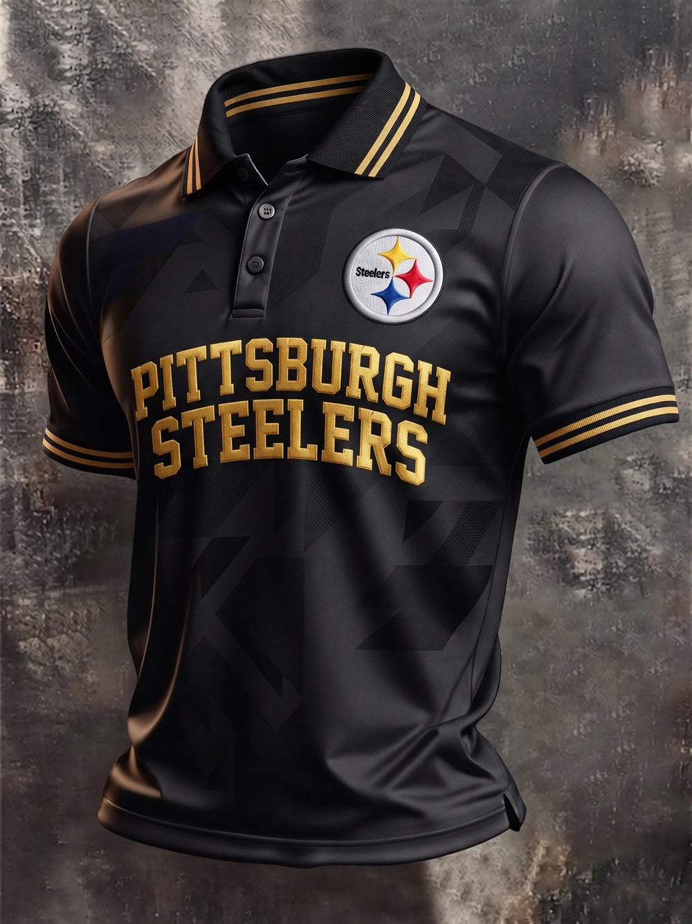 Men's Steelers Print Polo Shirt