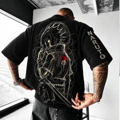 Unisex Anime-Style Retro Oversized T-Shirt