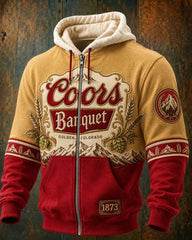 Men's Beer Print Hoodie