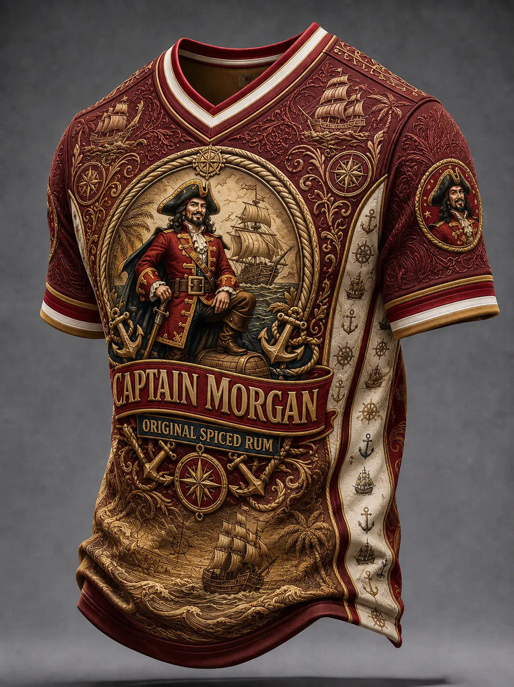 Men's Casual Beer Print Top