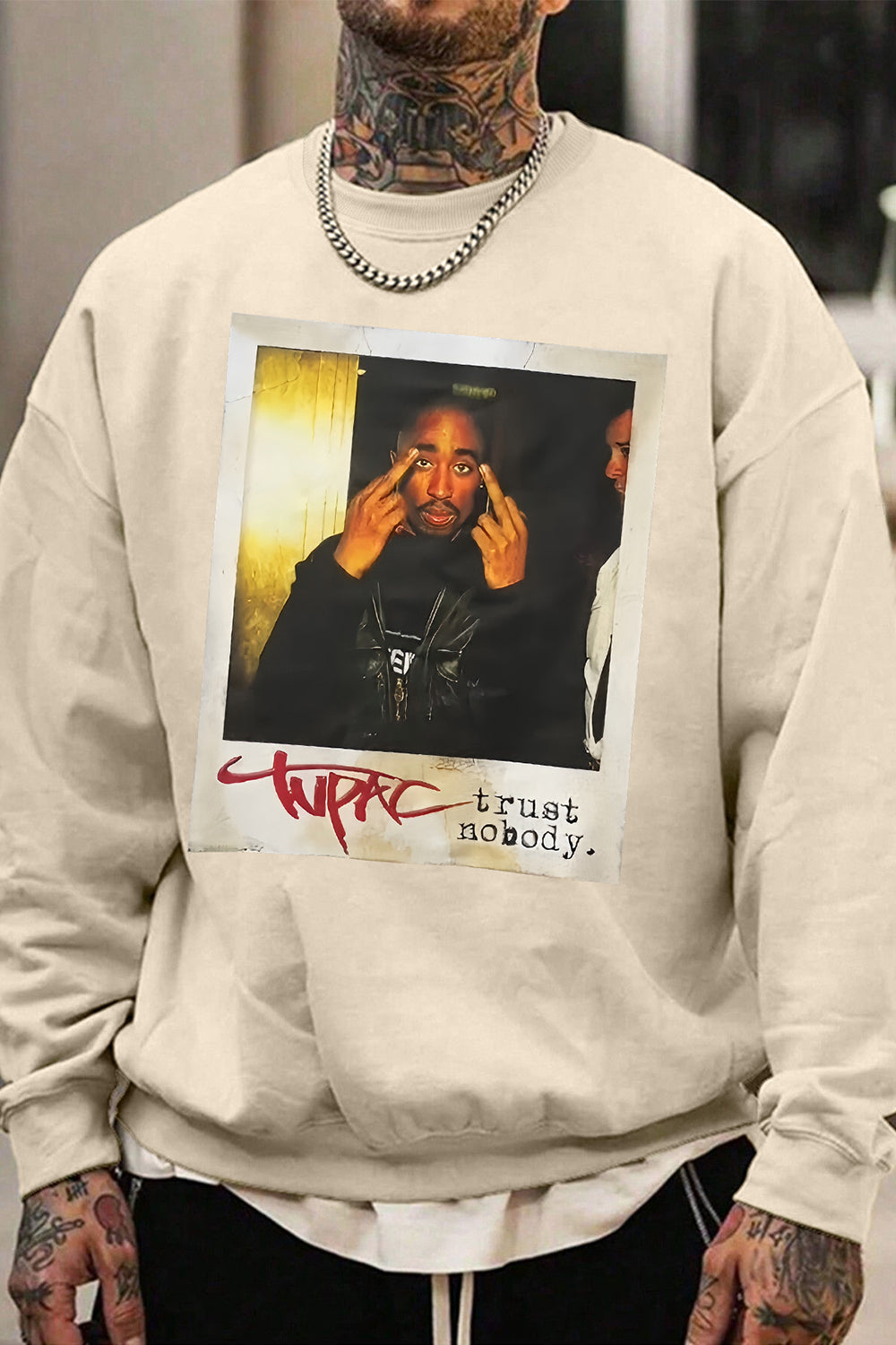 Rapper Tupac Graphic Sweatshirt For Men