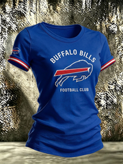 Women's Casual Football Print T-Shirt