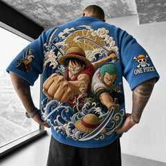 Unisex Anime-Style Retro Oversized T-Shirt