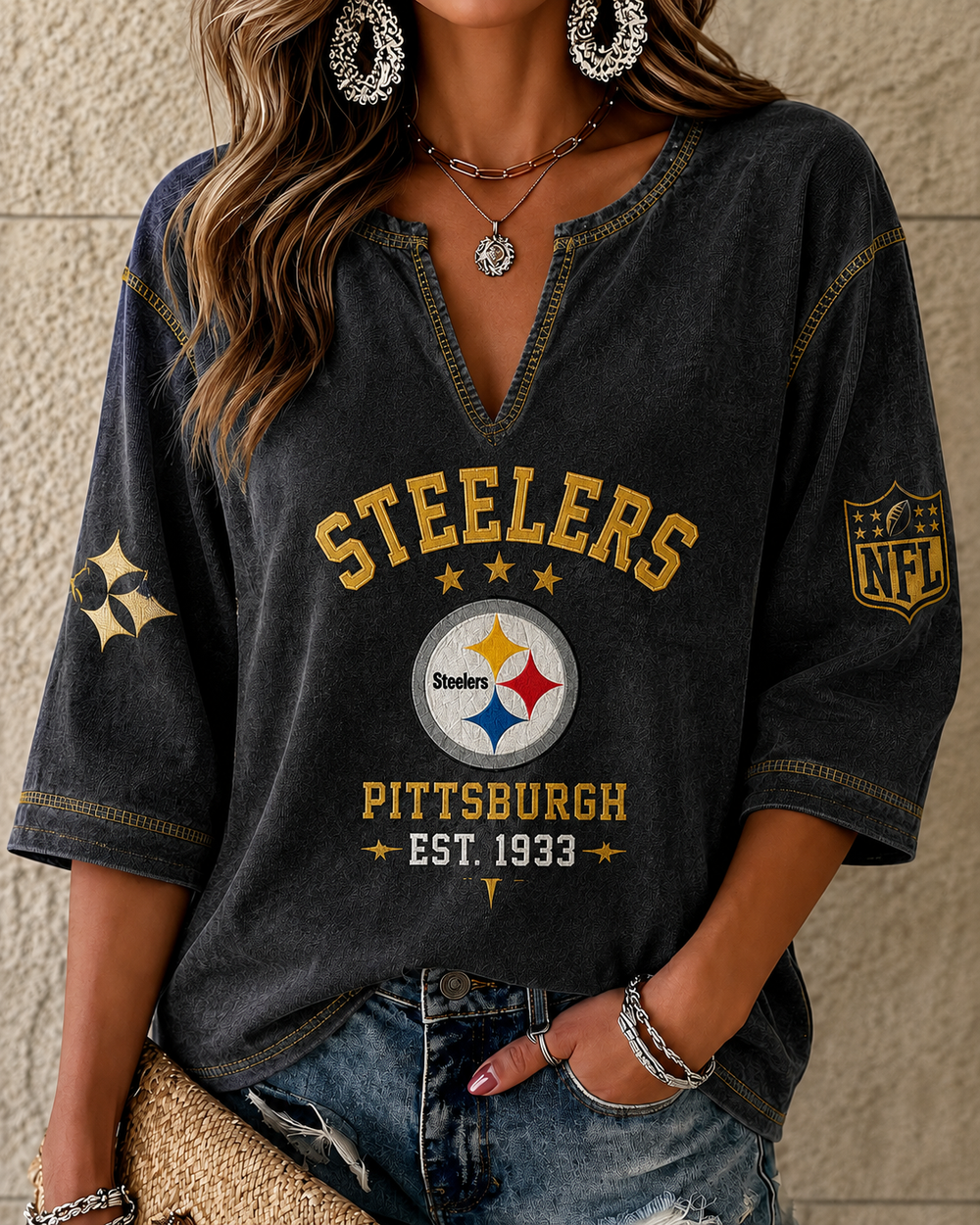 Women's Casual Football Blouse