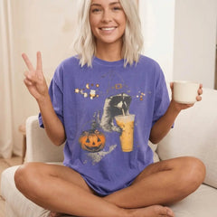 Halloween Raccoon Coffee Shirt