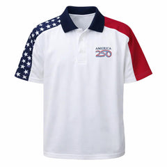 America250 Men's Embroidered Patriotic Polo