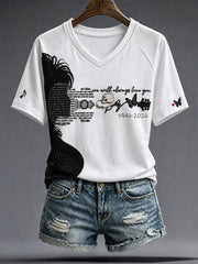Women's Rip Country Music Lover Queen of Country Printed T-shirt
