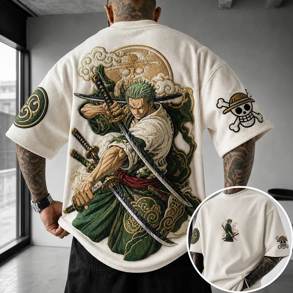 Unisex Anime-Style Retro Oversized T-Shirt