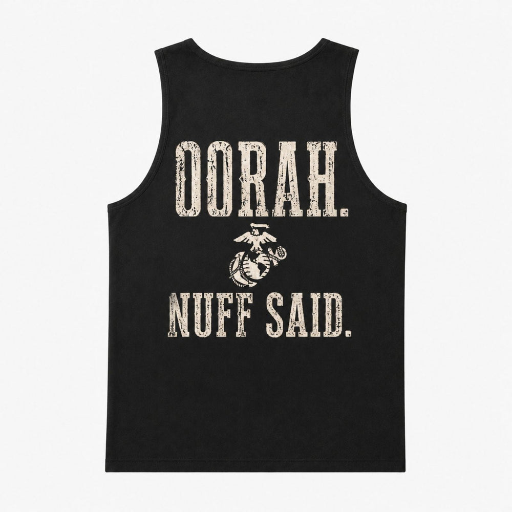 OORAH Nuff Said Tank Top – Marine Pride Back Print