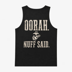 OORAH Nuff Said Tank Top – Marine Pride Back Print