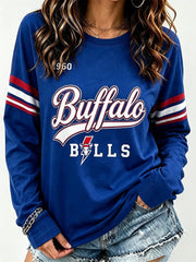 Women'S Football Printed Long Sleeved Shirt