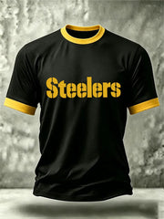 Men's Steelers Print Polo Shirt