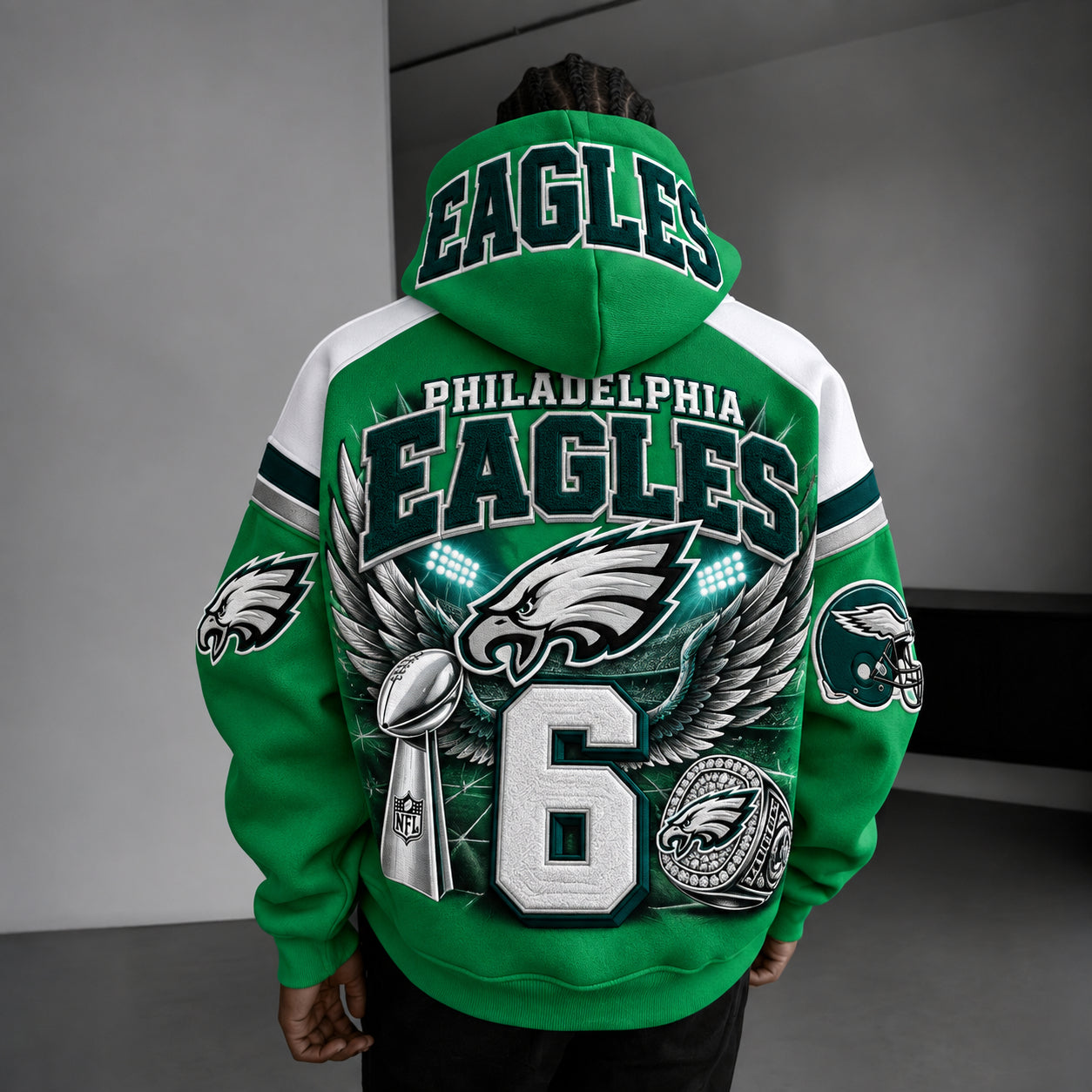 Rugby-print Hoodie