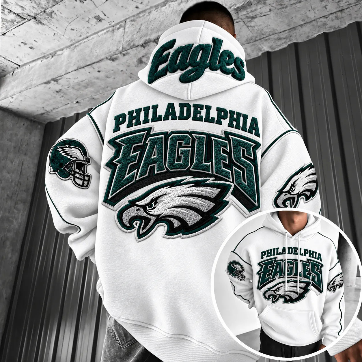 Rugby-print Hoodie