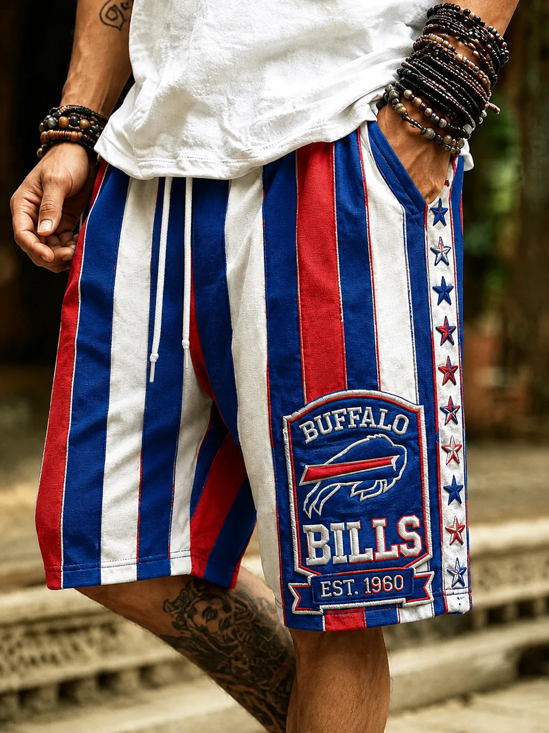 Men's Retro Striped Game Day Shorts