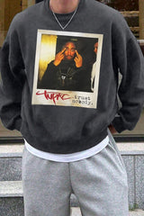Rapper Tupac Graphic Sweatshirt For Men