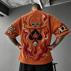 Unisex Anime-Style Retro Oversized T-Shirt