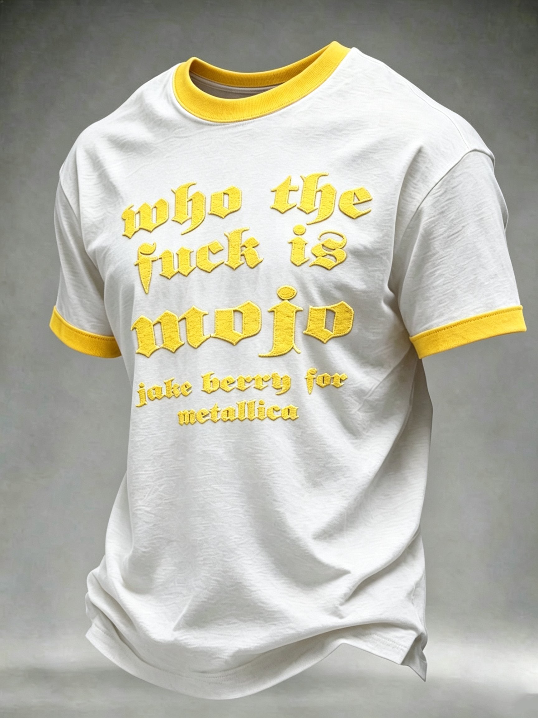 Men's Short-Sleeve T-Shirt with Music Tour Print