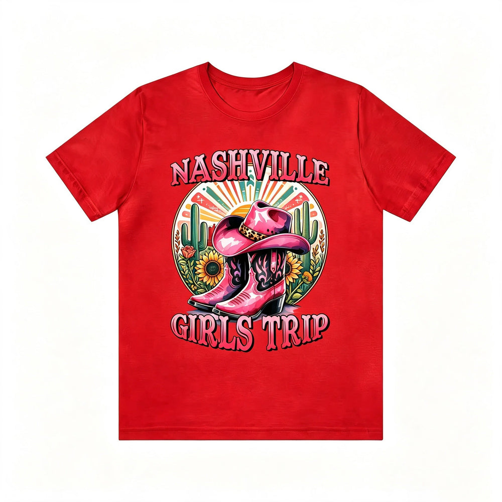 Vintage Western Nashville Girls Trip Cowboy Boots Tee