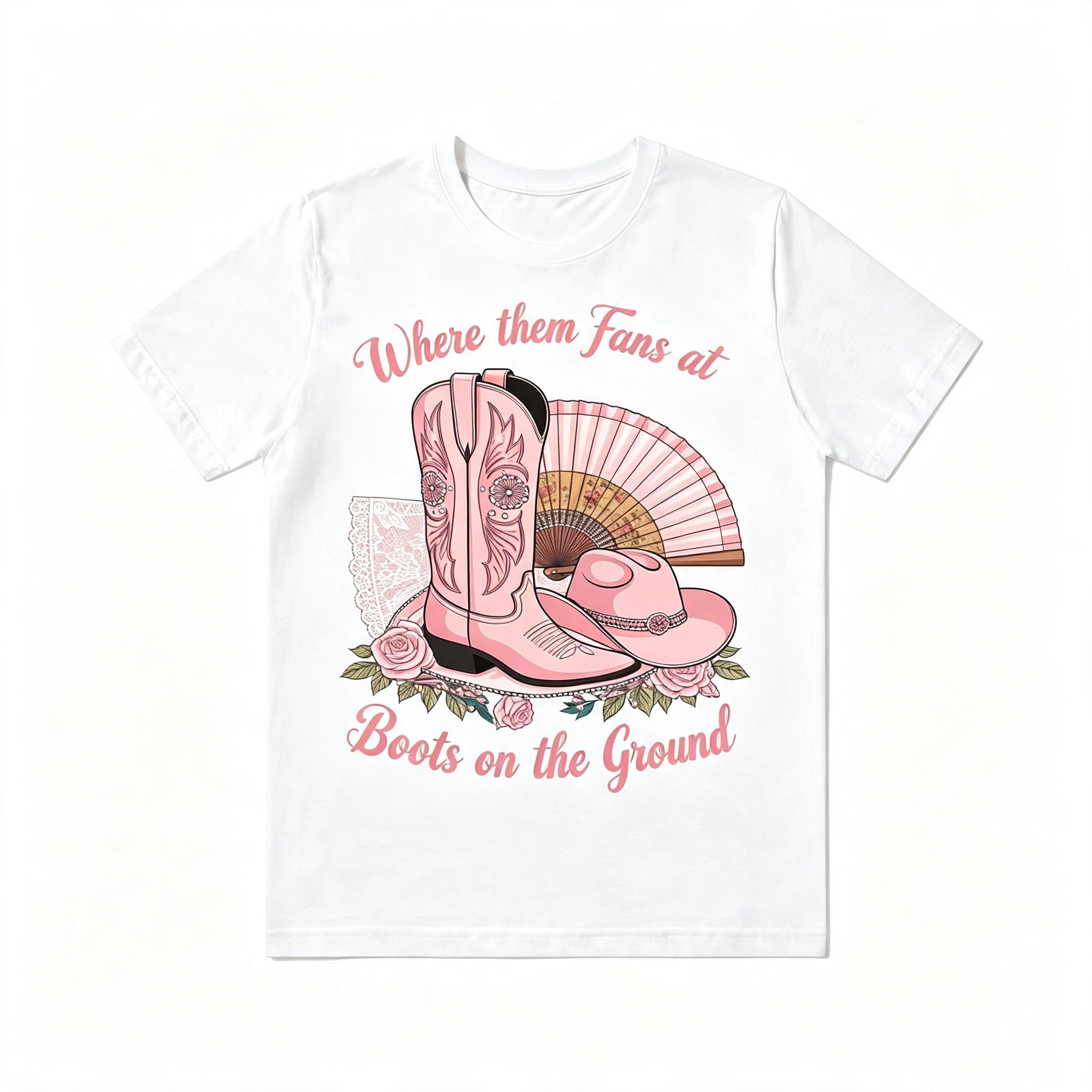 Western Cowgirl Boots On The Ground Graphic Tee