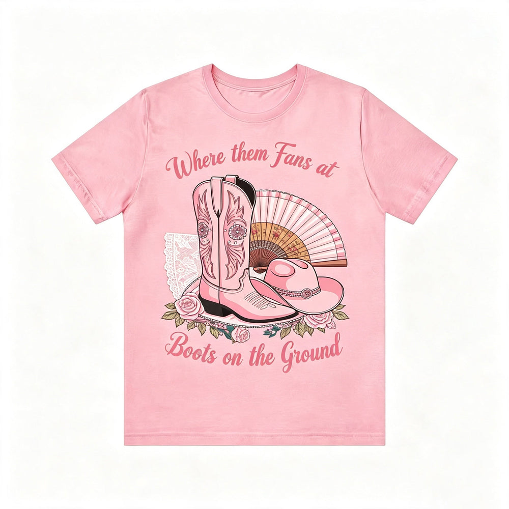 Western Cowgirl Boots On The Ground Graphic Tee