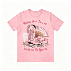 Western Cowgirl Boots On The Ground Graphic Tee