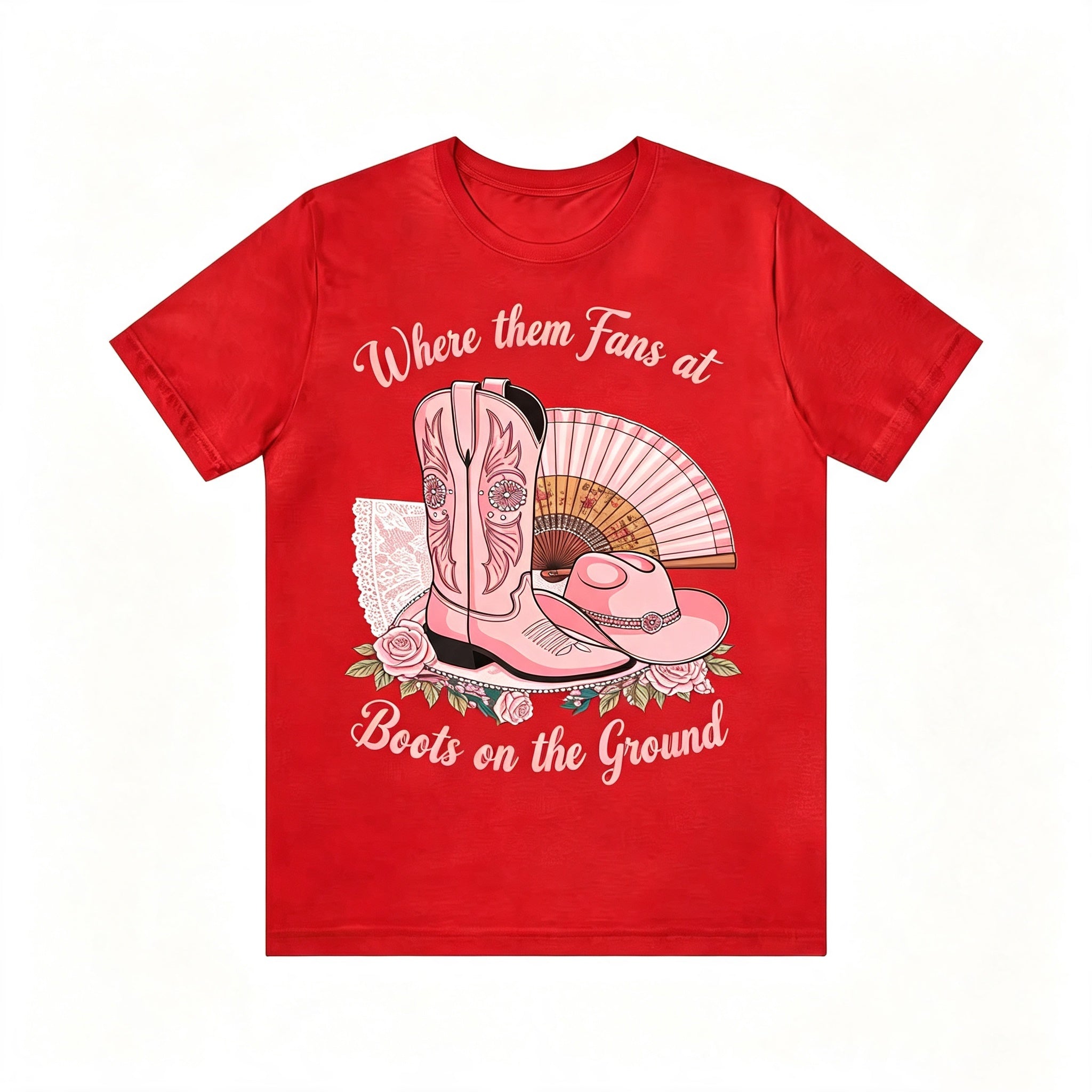 Western Cowgirl Boots On The Ground Graphic Tee