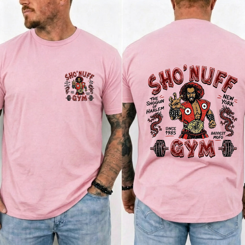 Sho' Nuff Gym Double‑Sided Graphic T‑Shirt Retro Movie Tee