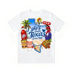 Shes from texas i can tell Unisex T-shirt