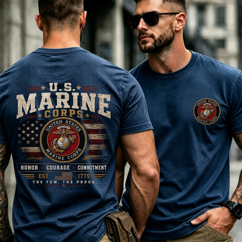 USMC Military Style Graphic T-Shirt