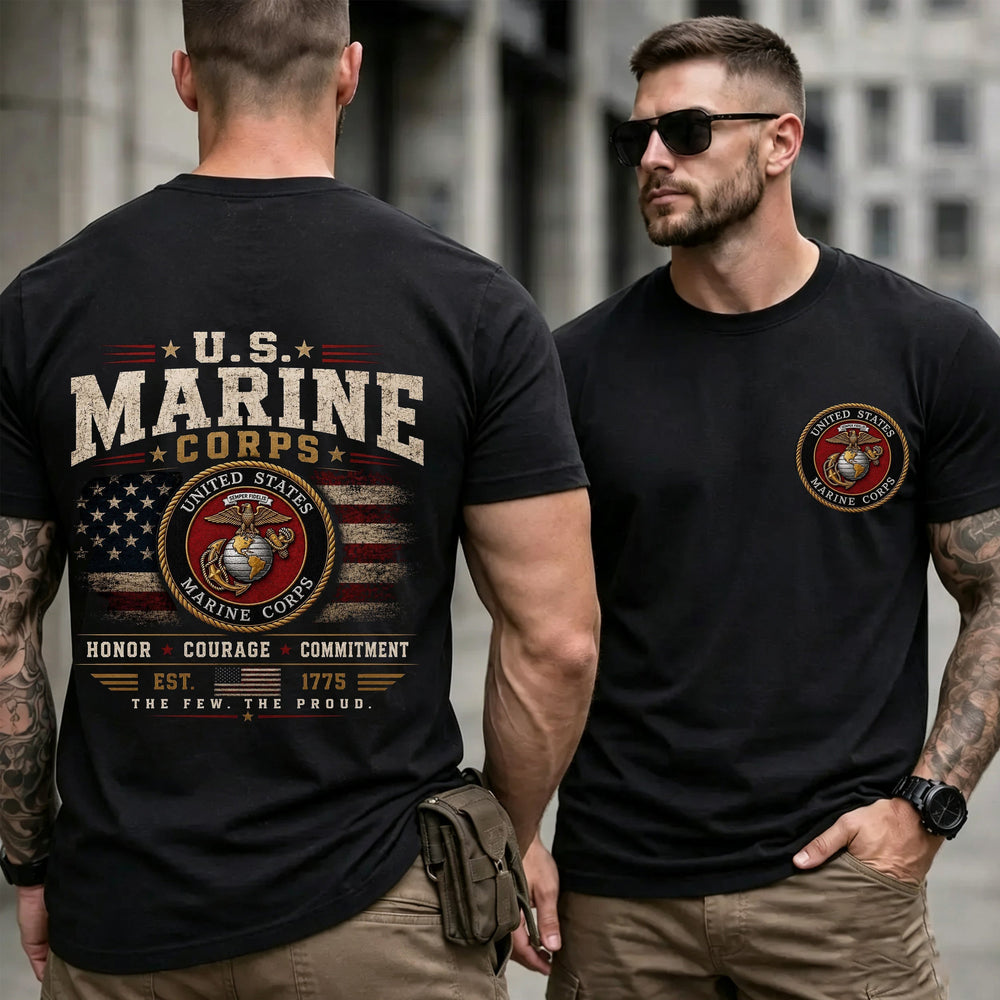 USMC Military Style Graphic T-Shirt