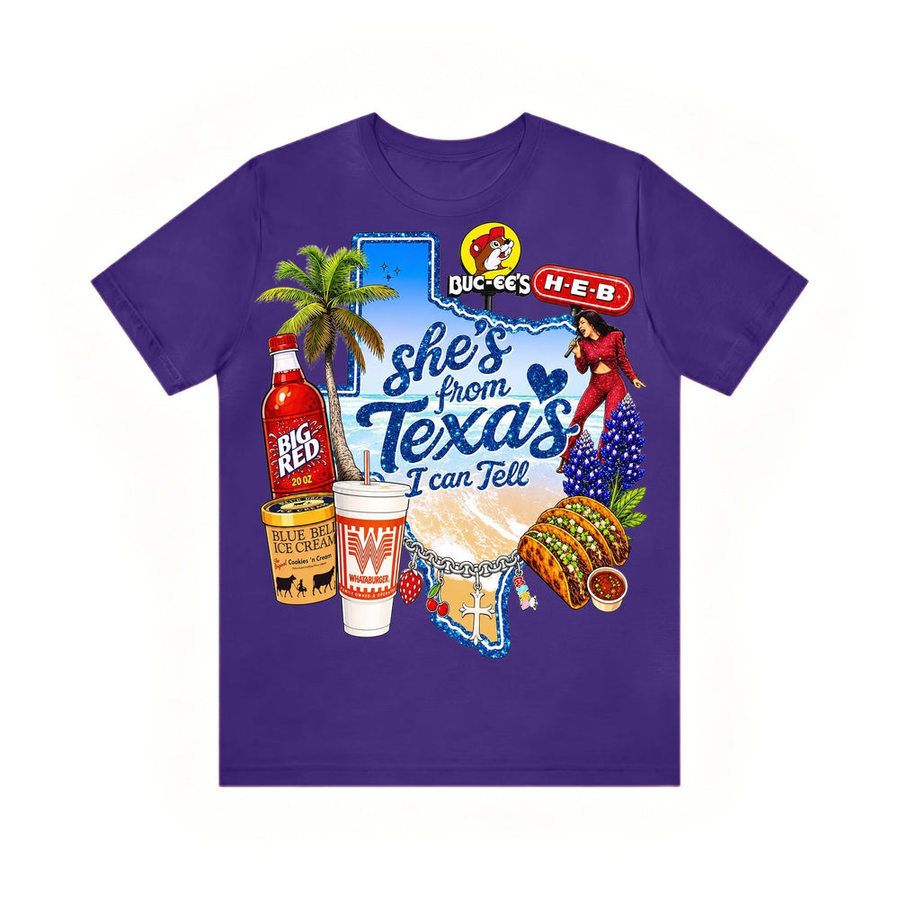 Shes from texas i can tell Unisex T-shirt